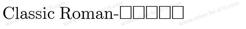 Classic Roman字体转换